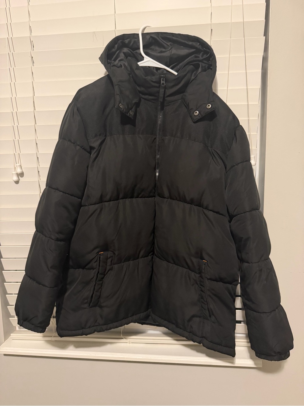 Children's Black Hooded Puffer Jacket